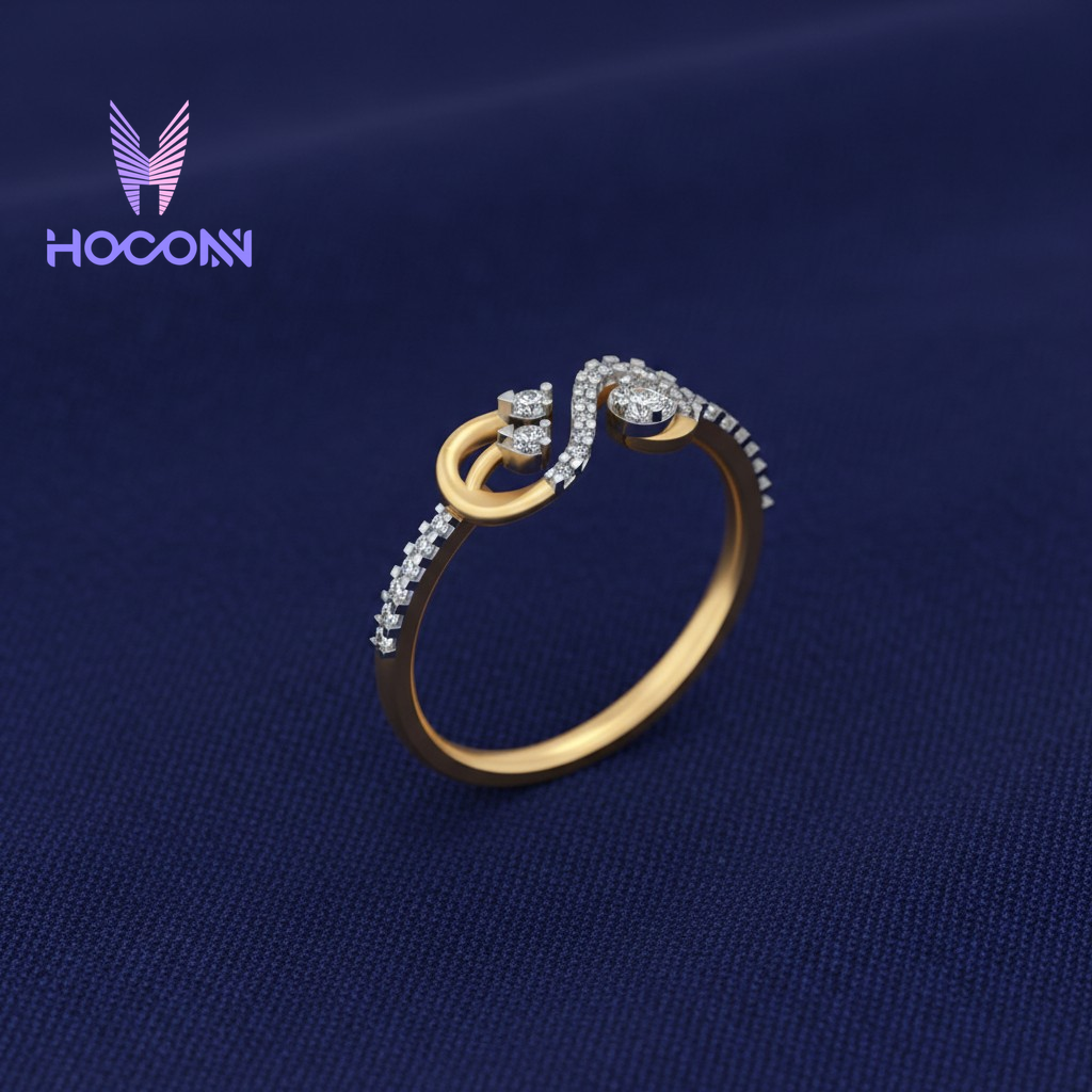 Couture Diamond Loop Silver Ring