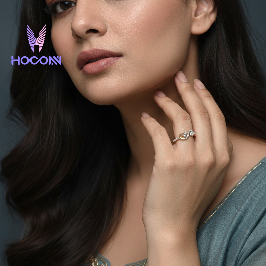 Couture Diamond Loop Silver Ring