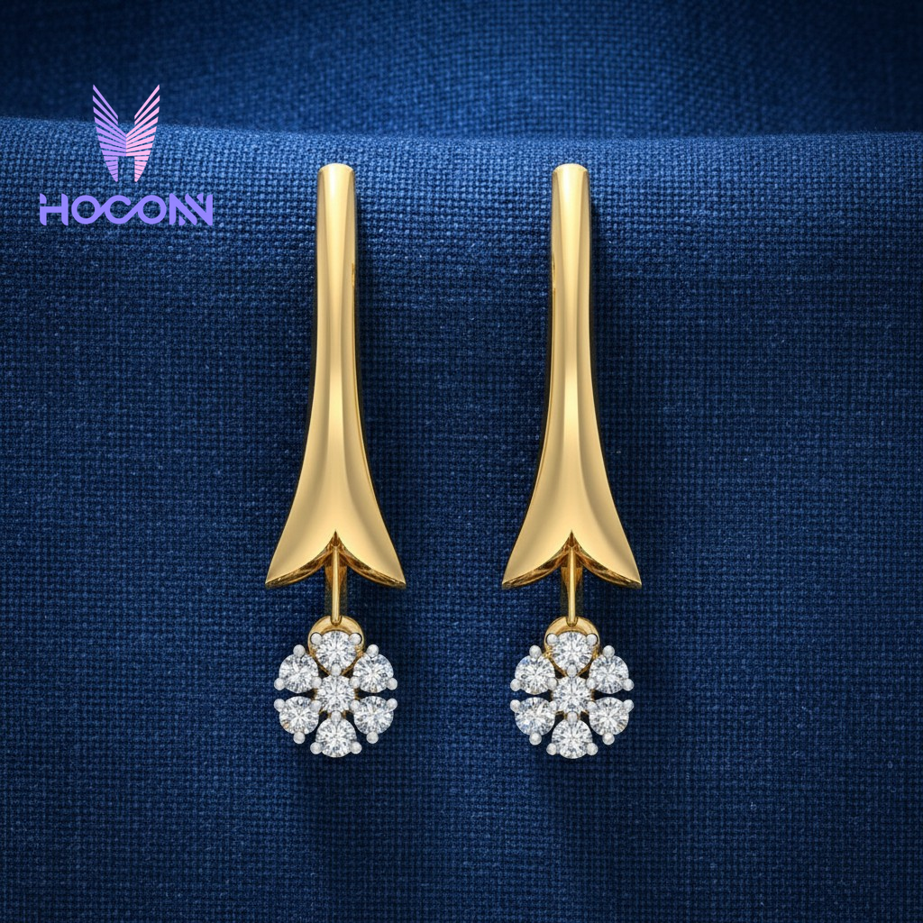 Flora Drop Elegance 925 Silver Earrings