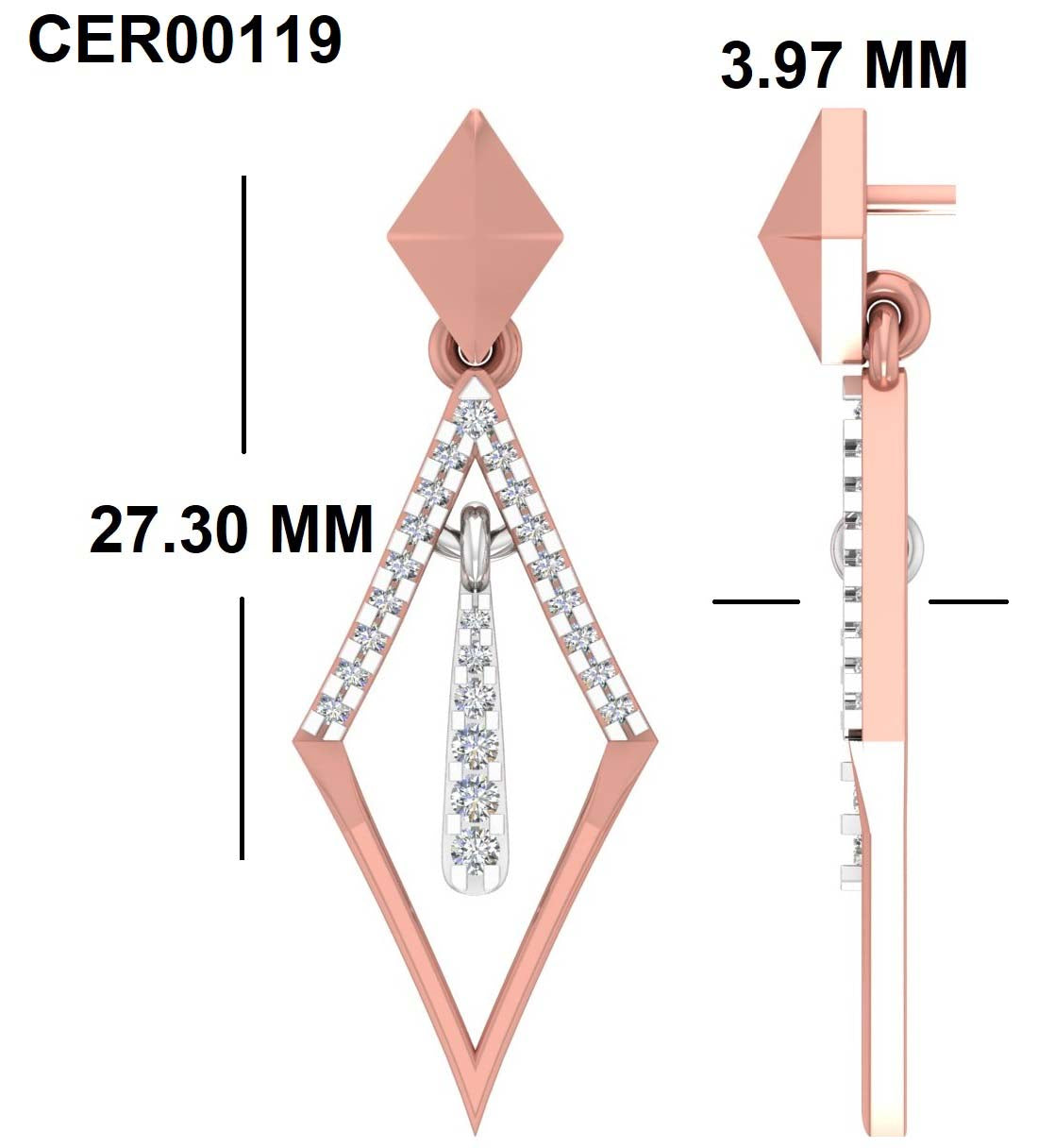 Sleek Geometric 925 Silver Drop Earrings