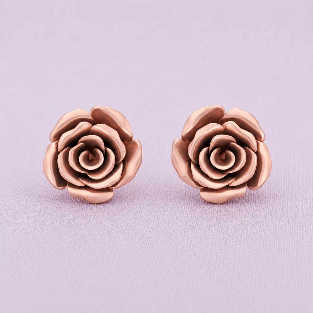 Minimalist Rose Bud 925 Silver Stud