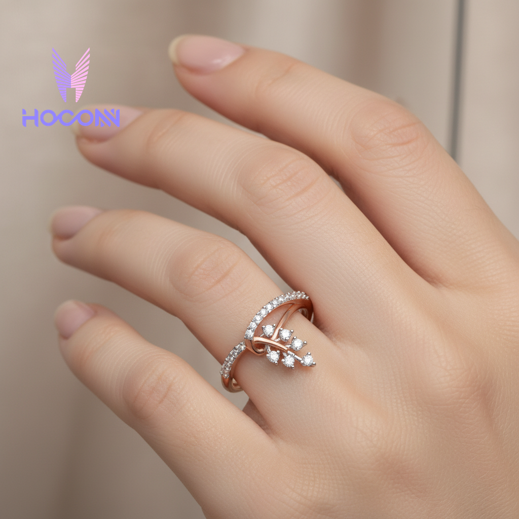Cluster Vine | Rose Gold Plating 925 Silver Ring