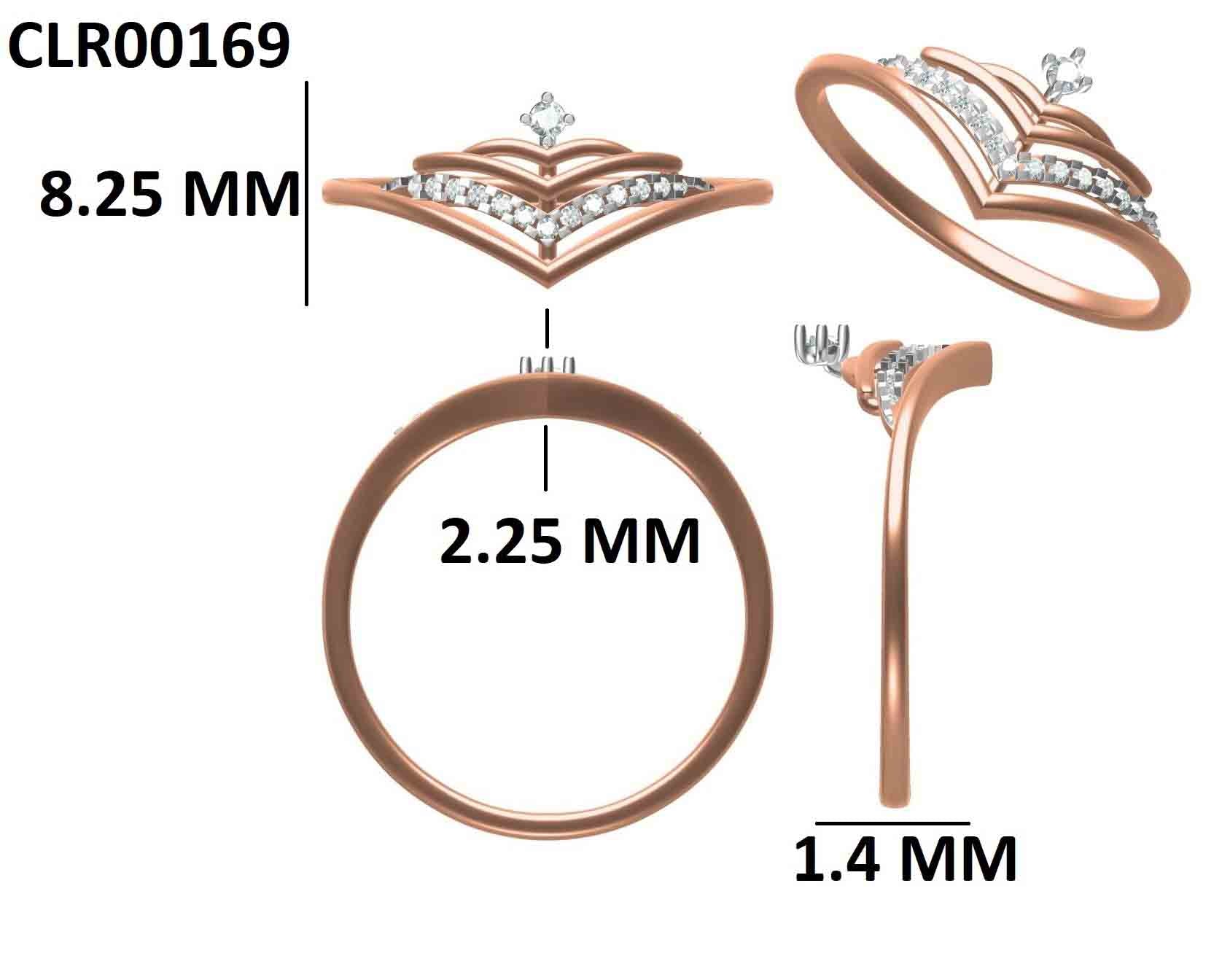 Rose Gold Plated 925 Silver Delicate Grace Ring