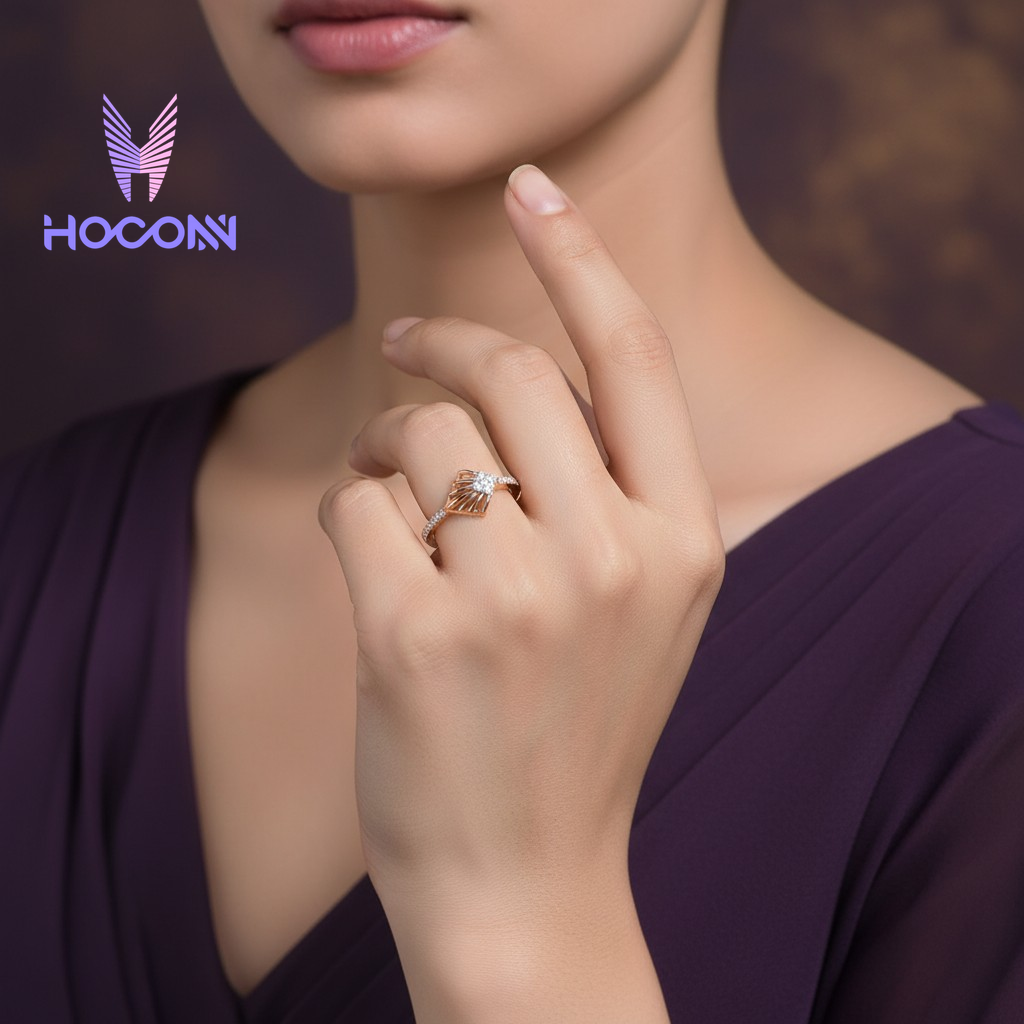 Pure Minimal 925 Silver Gold Plated Ring