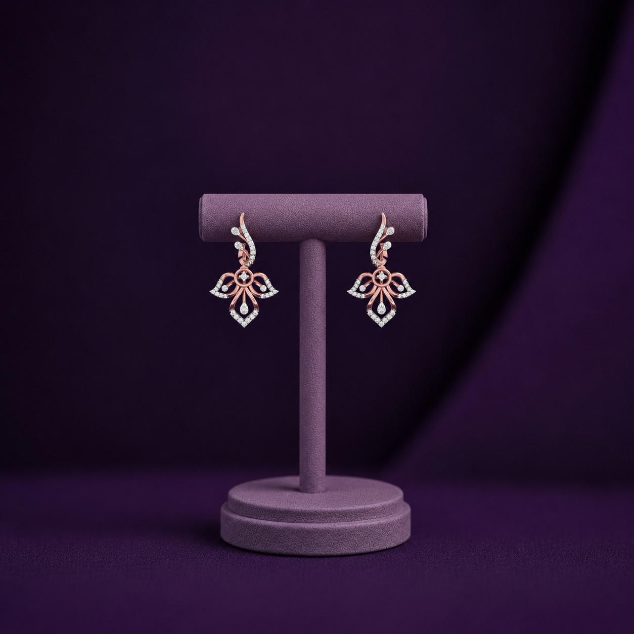 Grand Floral Drop 925 Silver Earrings