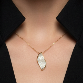 Elegant Drop Shape 925 Silver Pendant