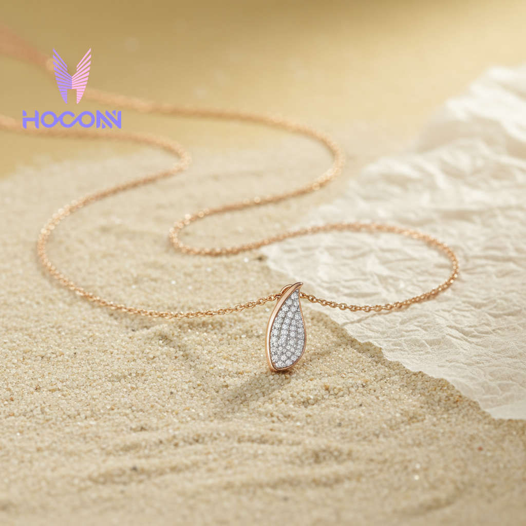 Elegant Drop Shape 925 Silver Pendant