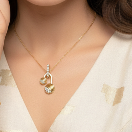 Gold Plated Geometric 925 Silver Pendant