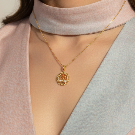 Gold Plated Divine Om Blessing Silver Pendant