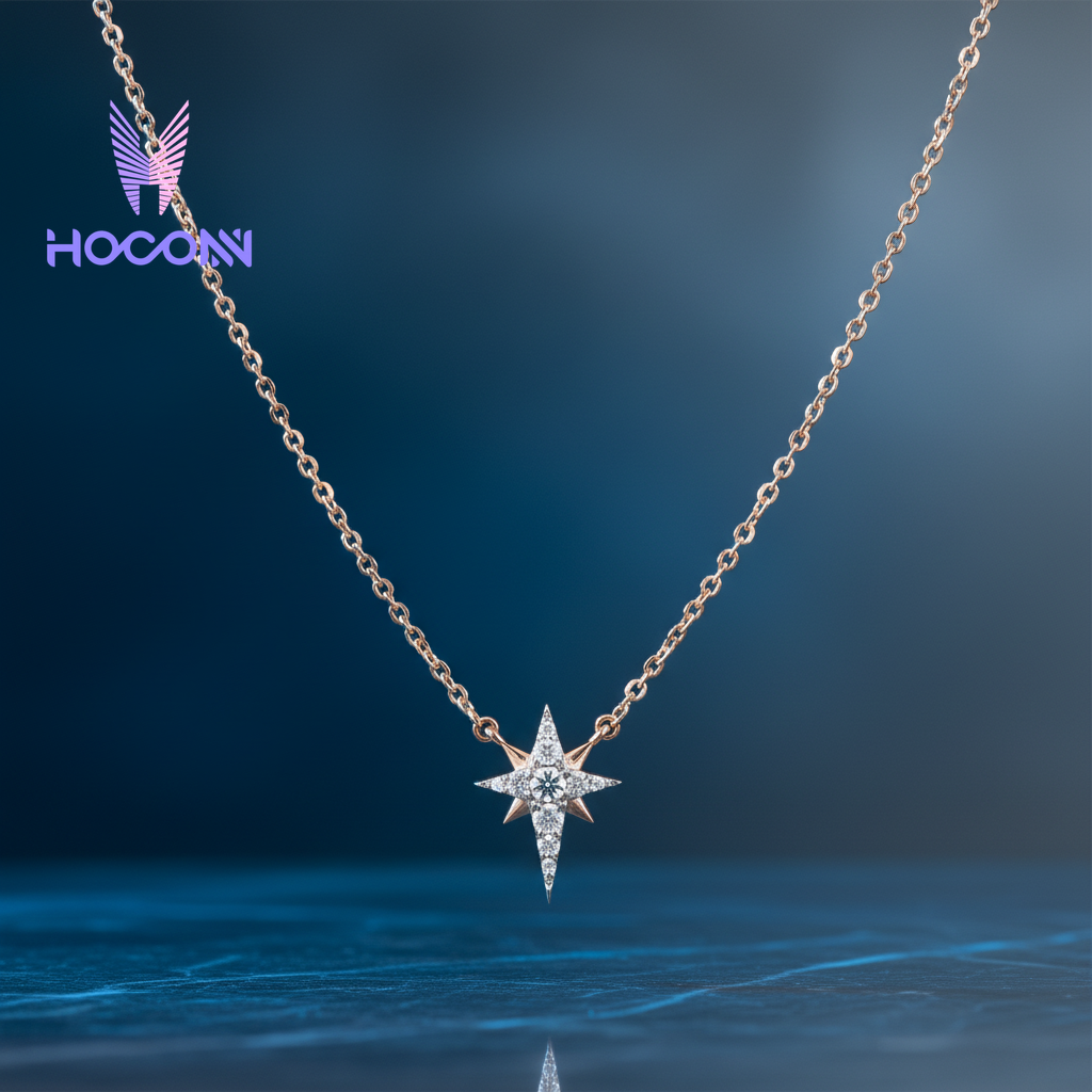 Stellar Spark Diamond 925 Silver Pendant With Chain