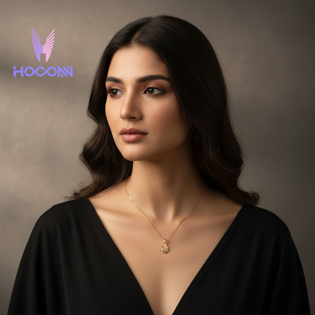 Silver Floral Infinity Gold Plated Pendant