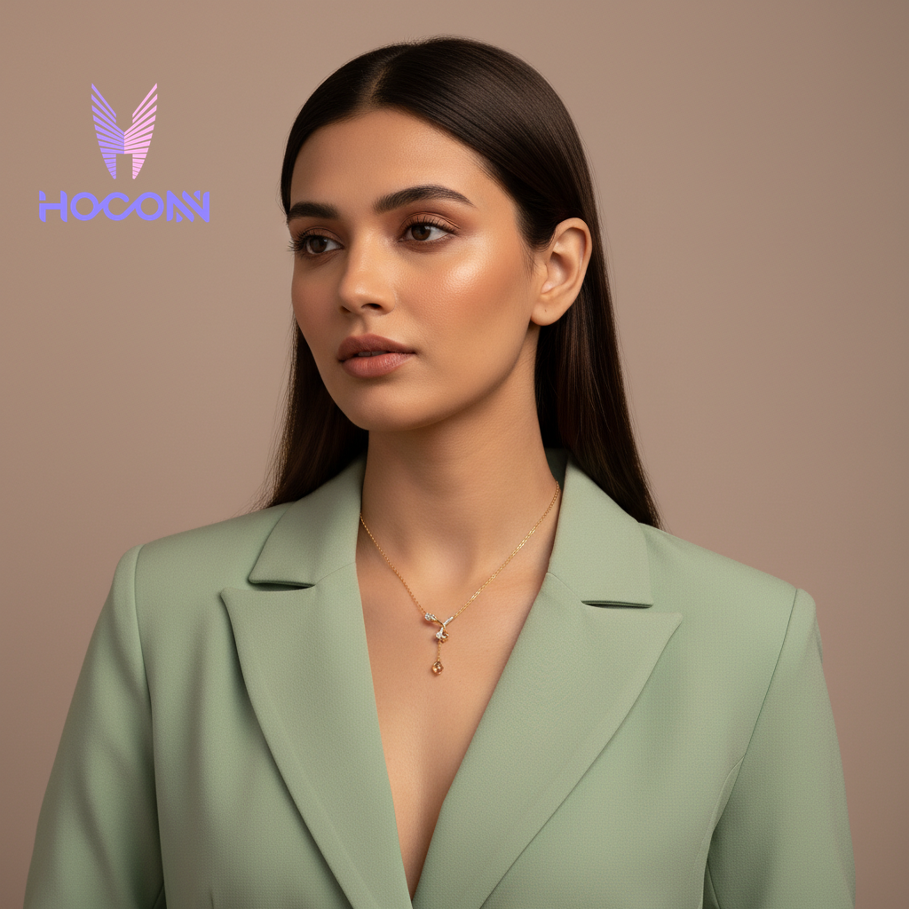 Flowing Vine Pearl Silver Pendant With Chain