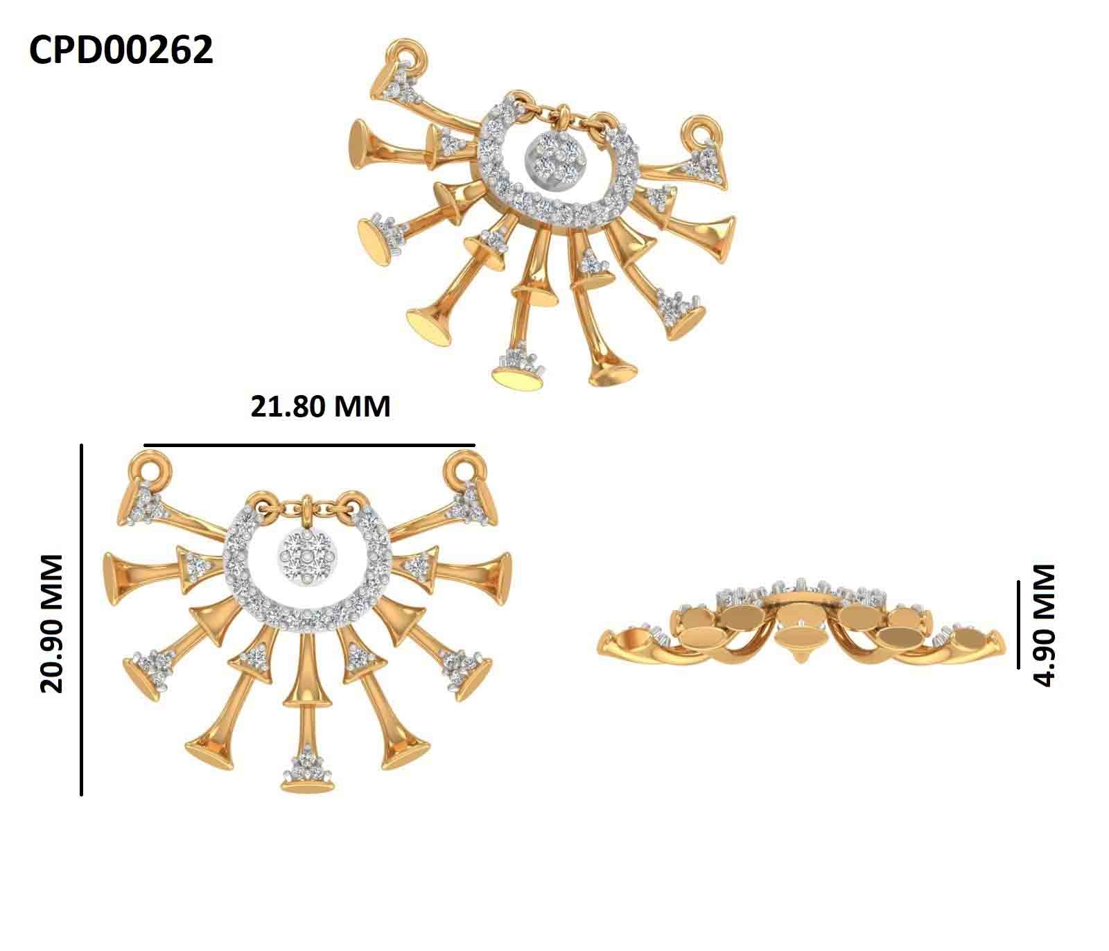 Antique Inspired Sunburst 925 Silver Diamond Pendant With Chain