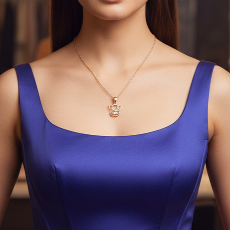 Lord Ganesha 925 Silver Pendant | Gold Plated