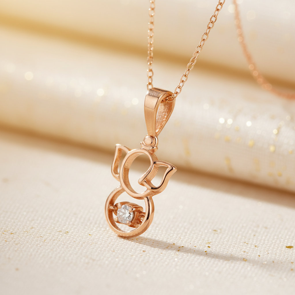 Lord Ganesha 925 Silver Pendant | Gold Plated