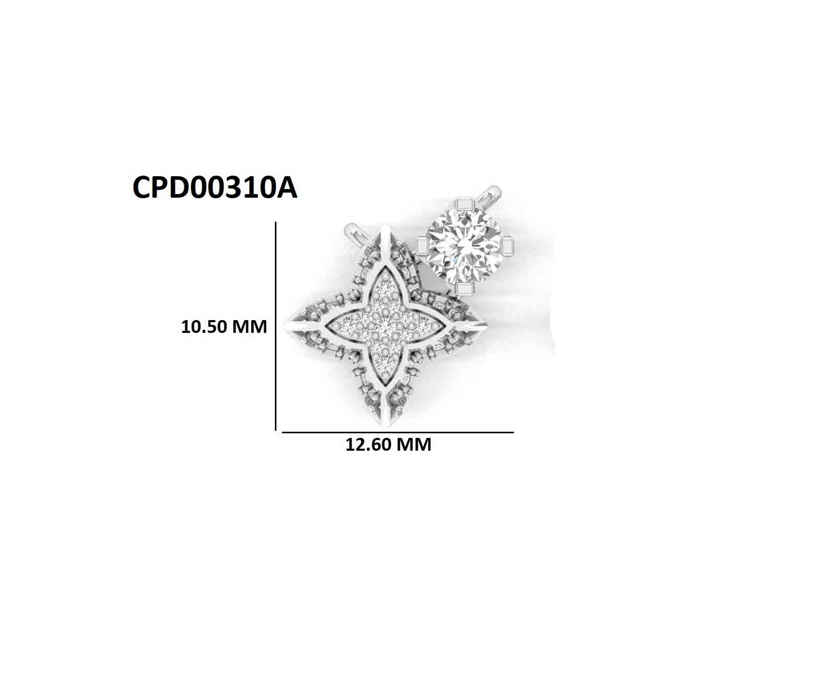925 Silver Radiant Diamond Pendant With Chain