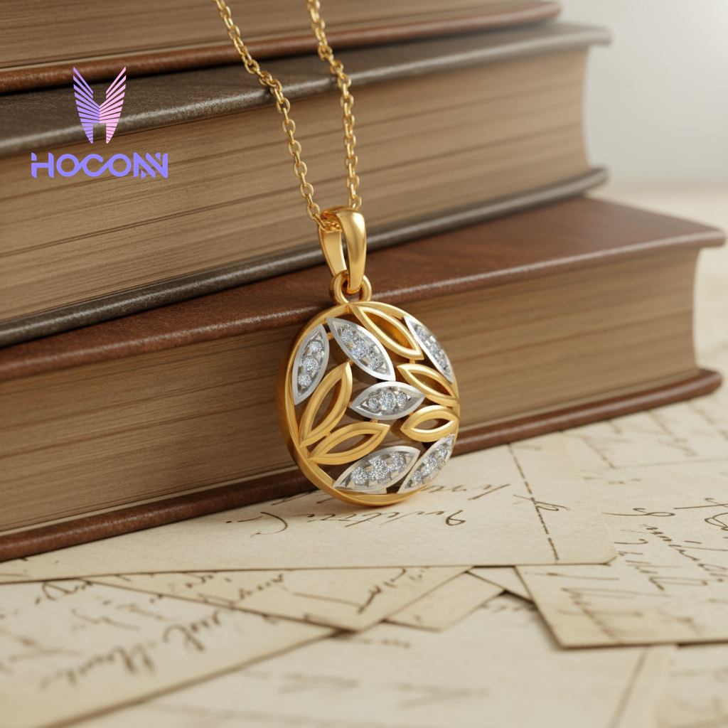Minimalist Floral 925 Silver Pendant | Gold Plated