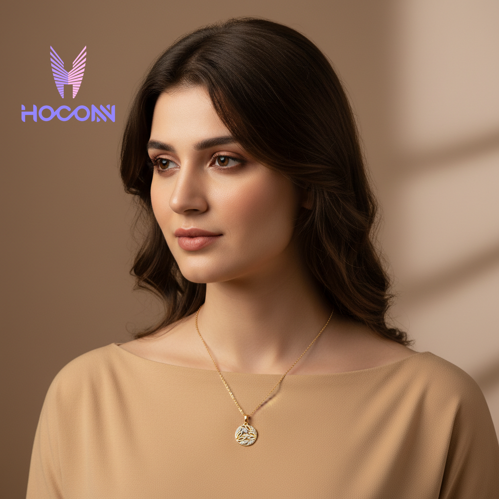 Minimalist Floral 925 Silver Pendant | Gold Plated