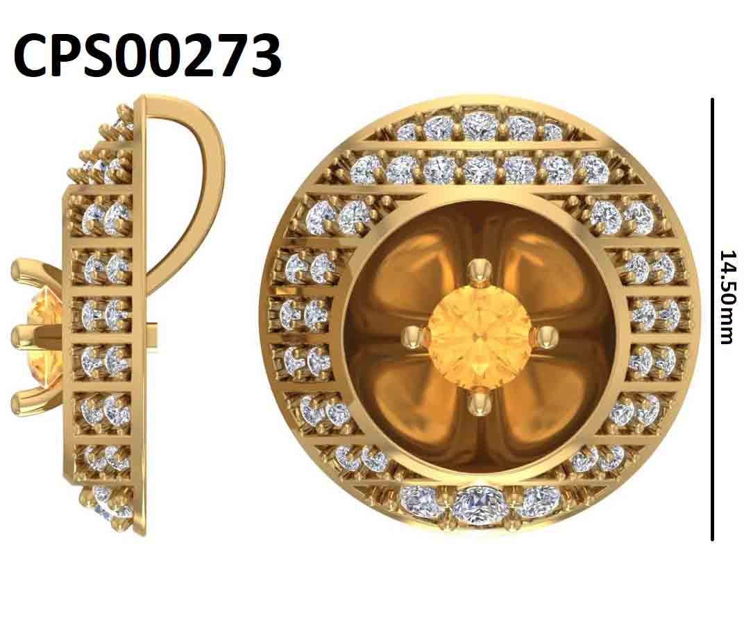 925 Silver Gold Plated Halo Diamond Medallion Pendant