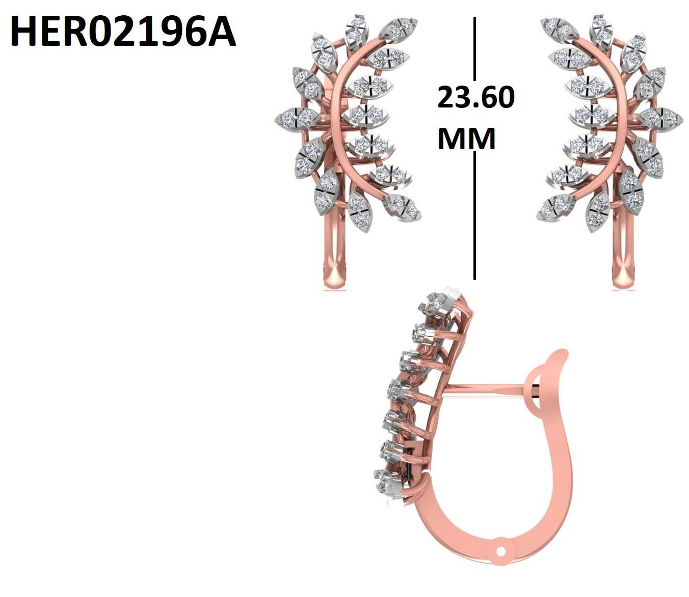 Ethereal Diamond Marquise Wing 925 Silver Studs