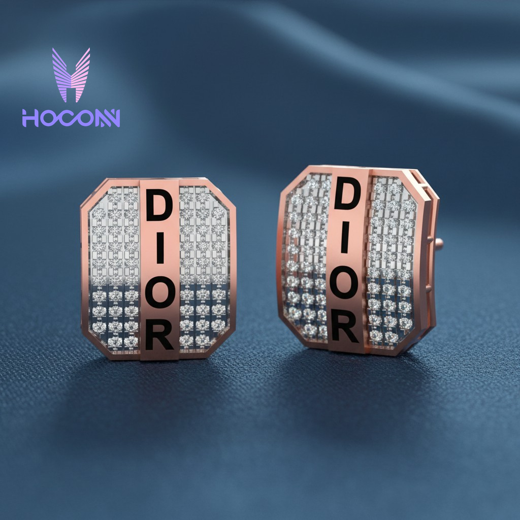 Iconic Dior 925 Silver Studs Earrings