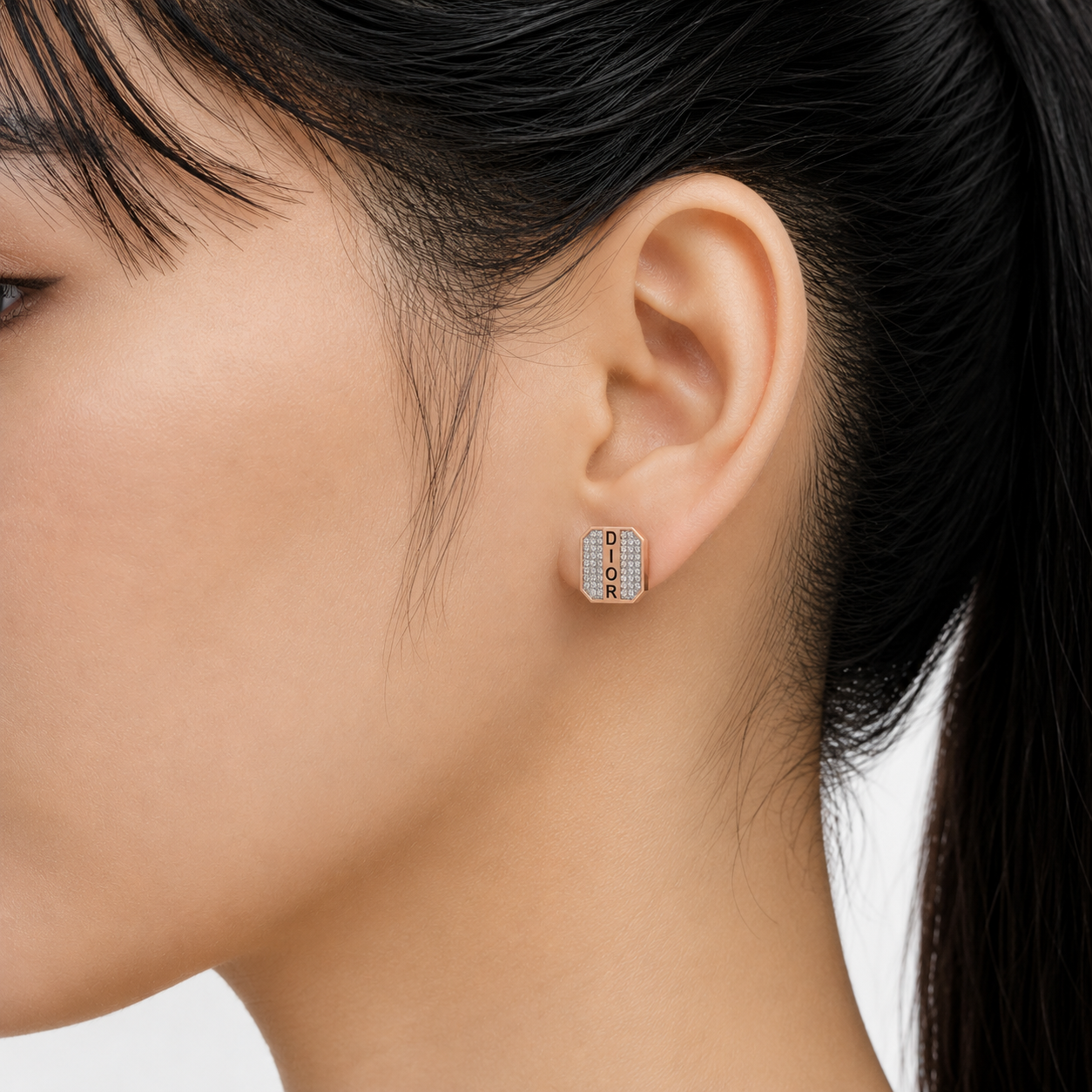 Iconic Dior 925 Silver Studs Earrings