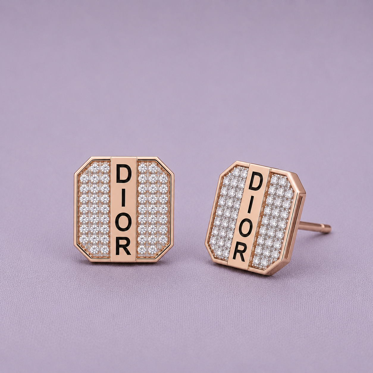 Iconic Dior 925 Silver Studs Earrings