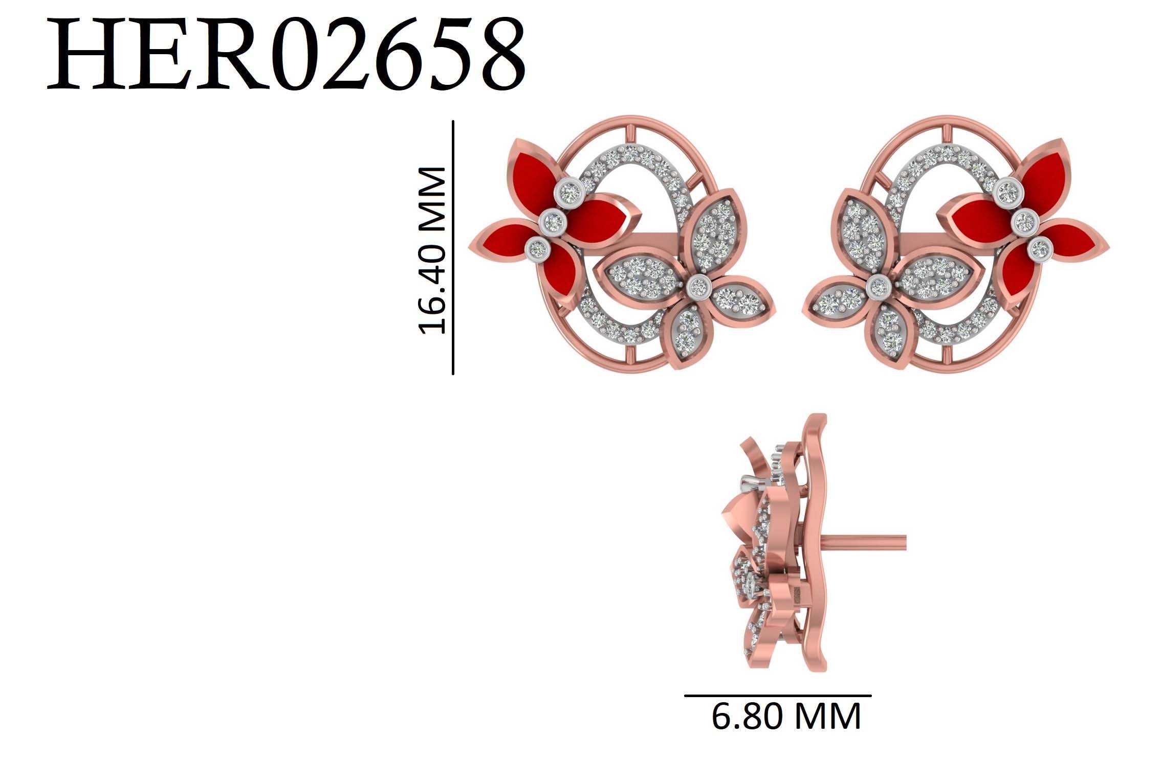 Artistic Butterfly Medallions 925 Silver Studs