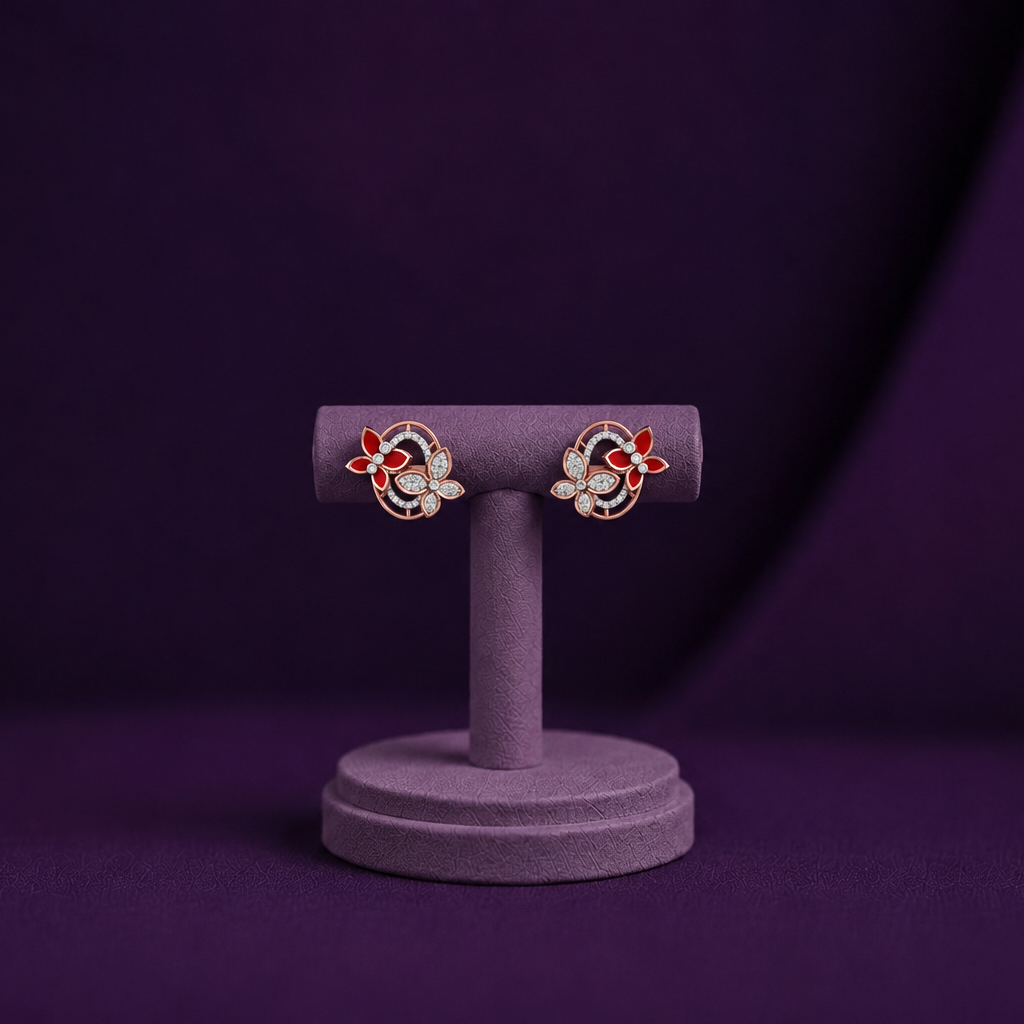 Artistic Butterfly Medallions 925 Silver Studs