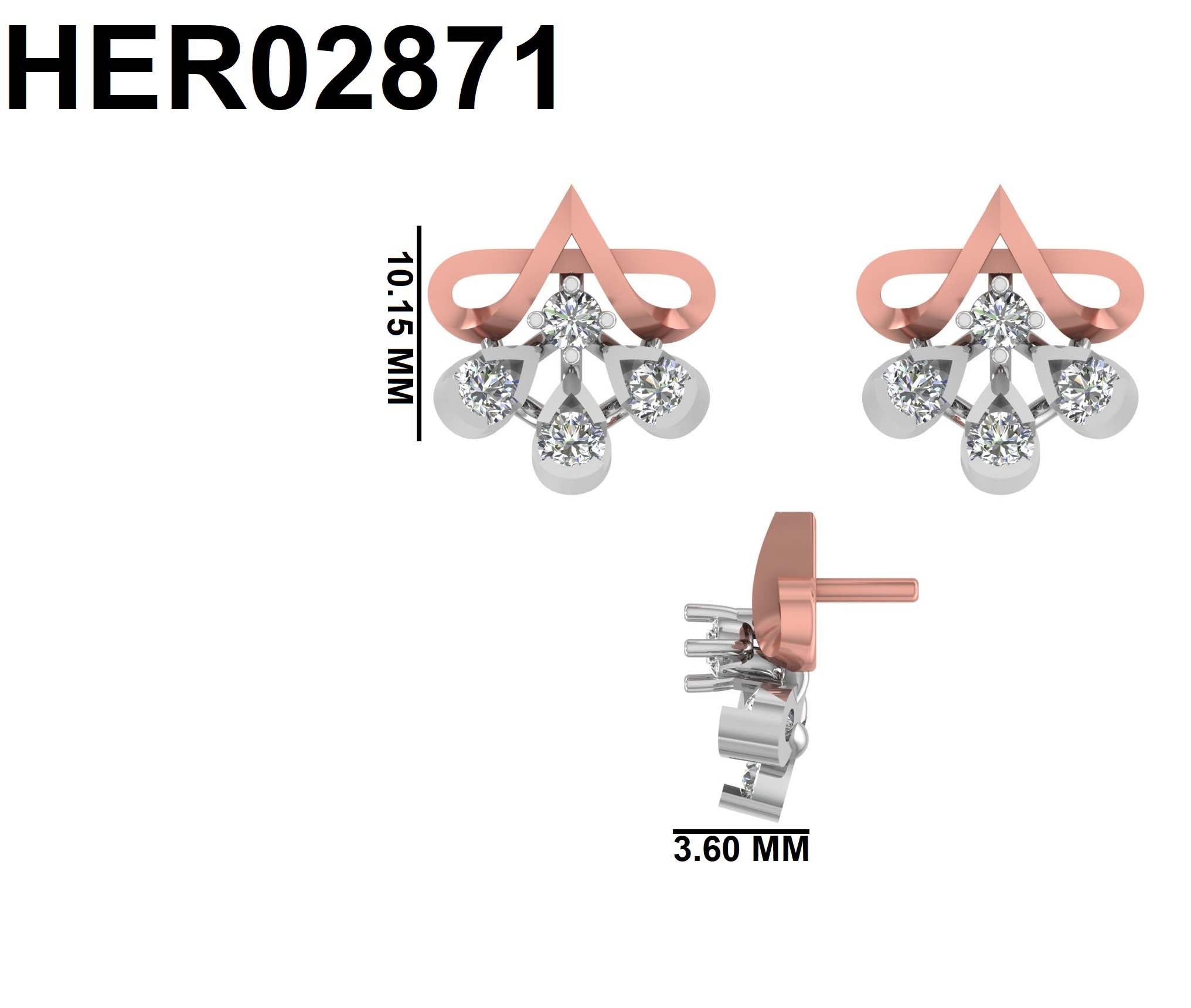 Floral Cluster Diamond 925 Silver Studs