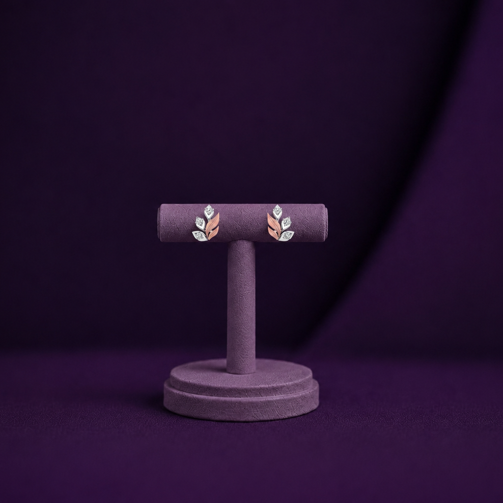 Minimalist Leaf 925 Silver Studs