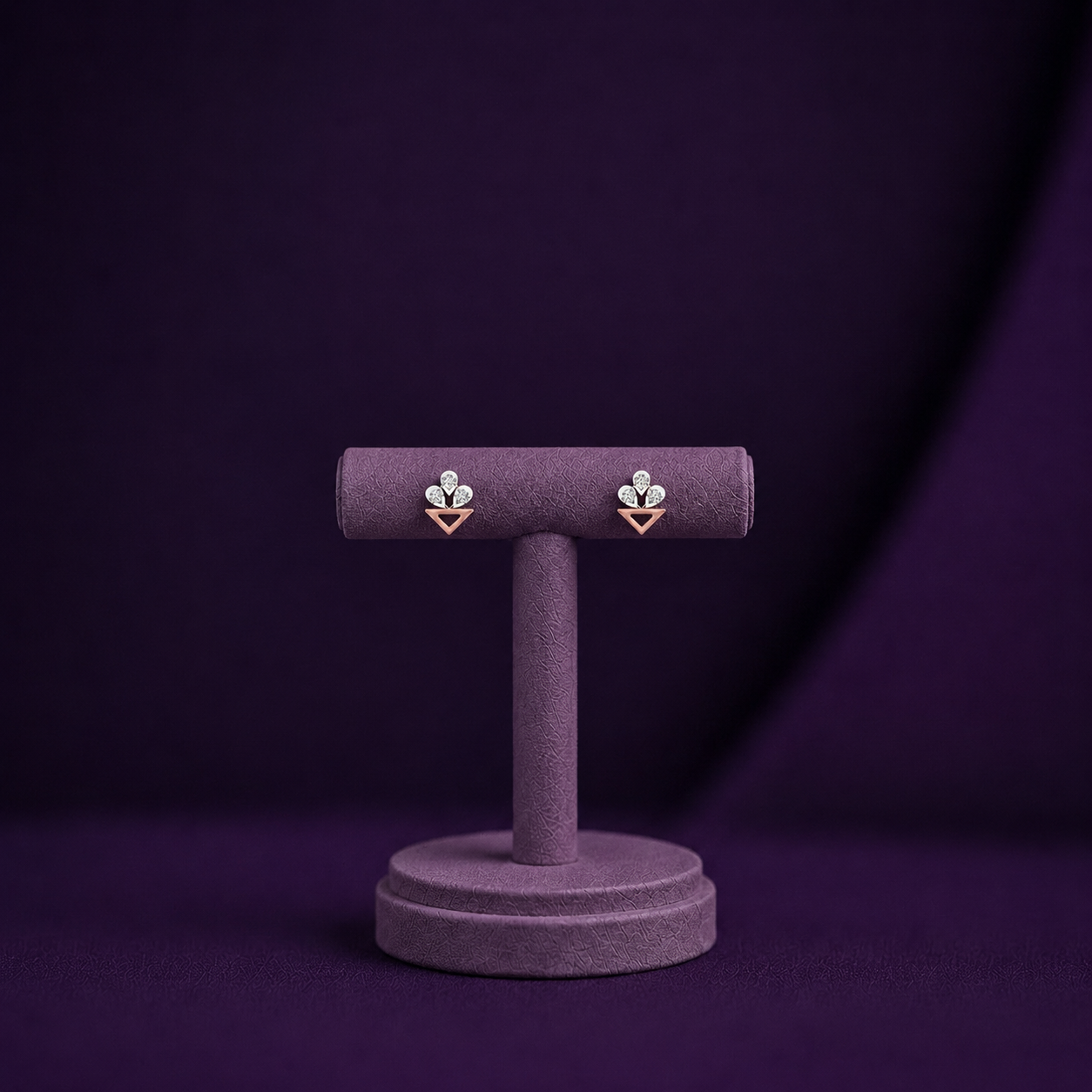 Triangle Cluster Diamond 925 Silver Studs