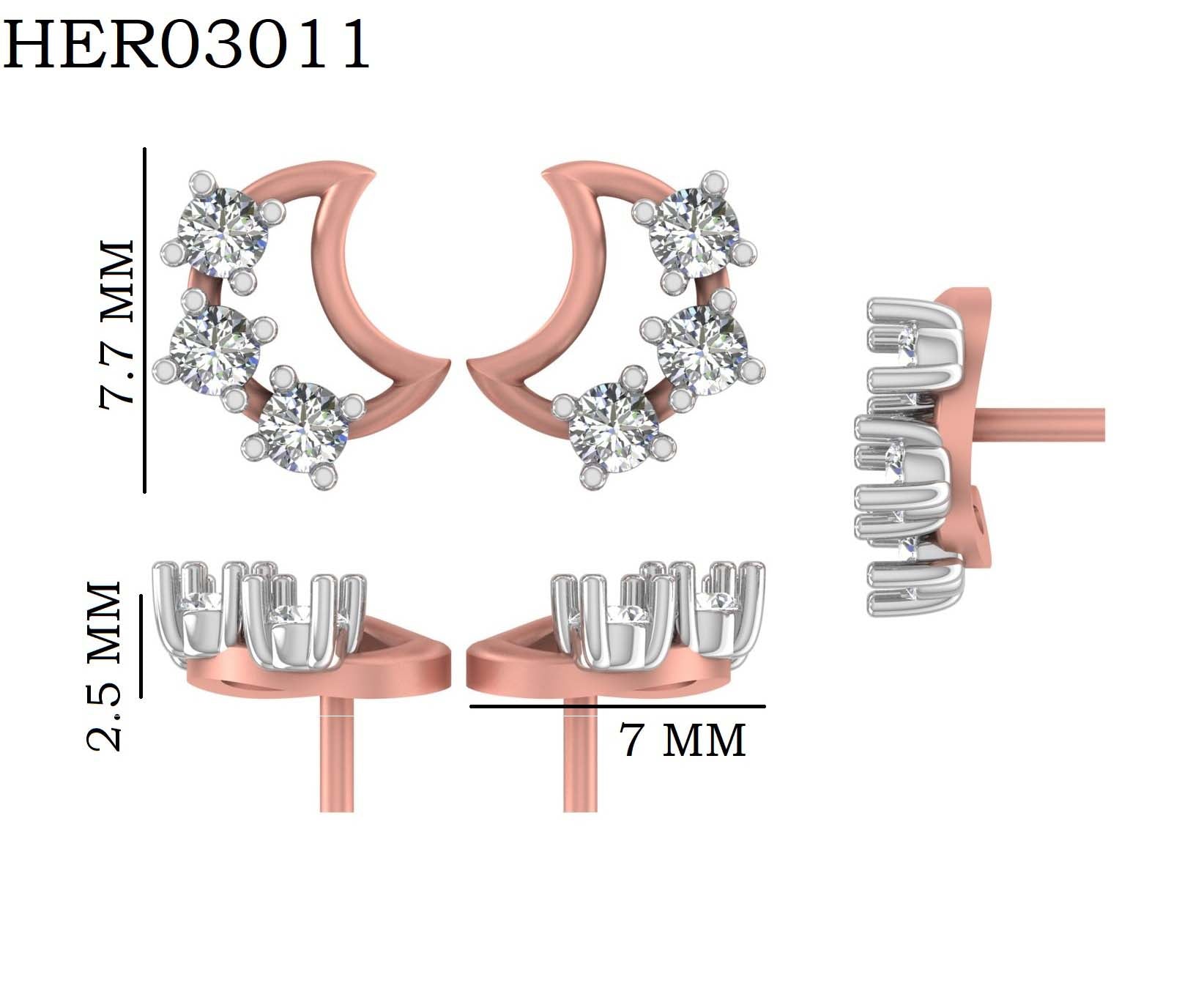 Shimmering Chandni Diamond 925 Silver Studs