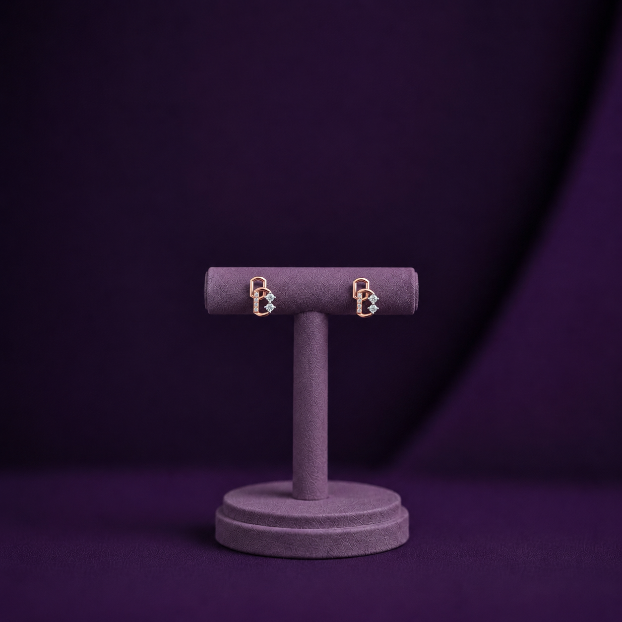 Geometric Frame Diamond 925 Silver Studs