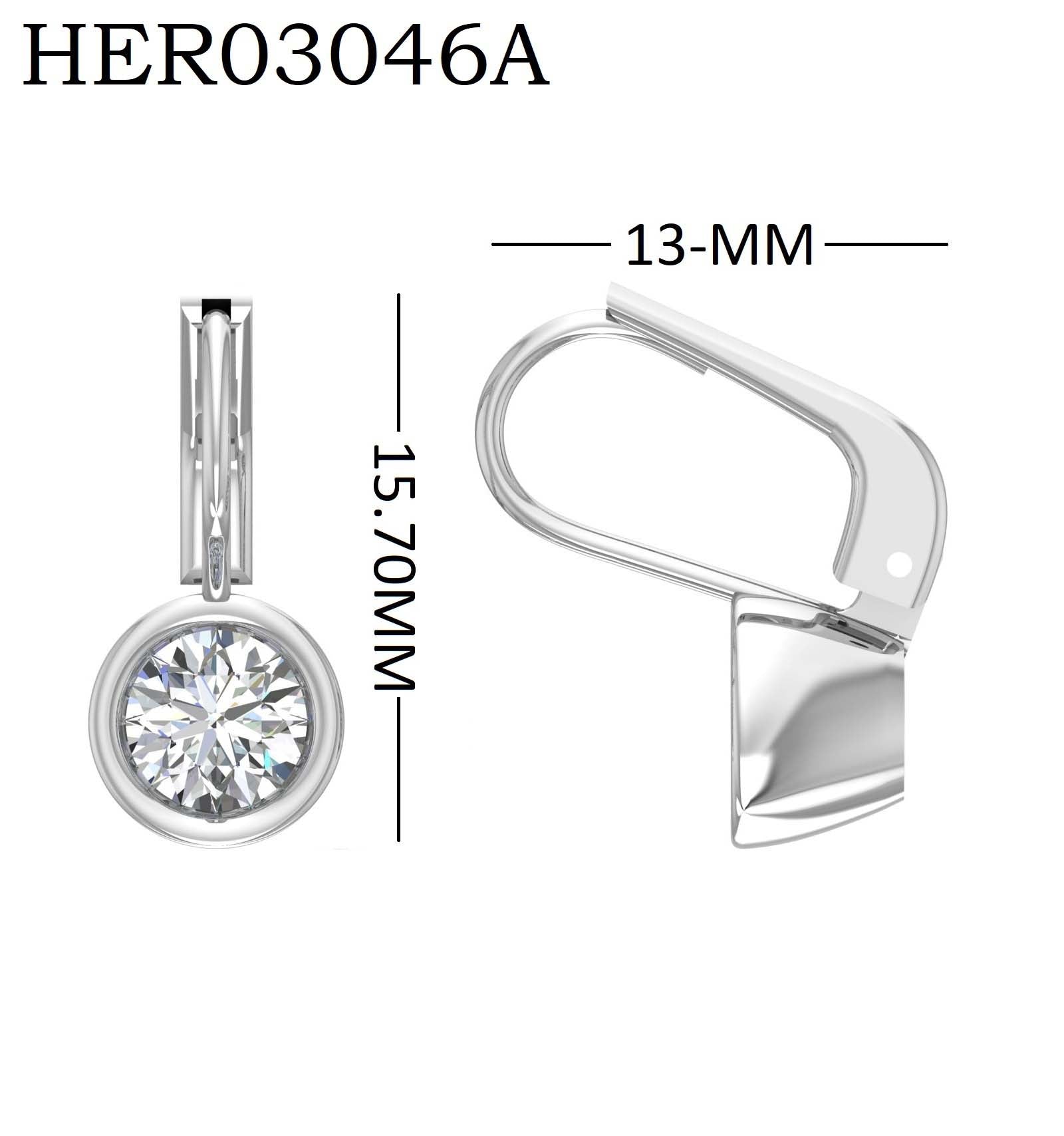 Solitaire Diamond Drop 925 Silver Earrings
