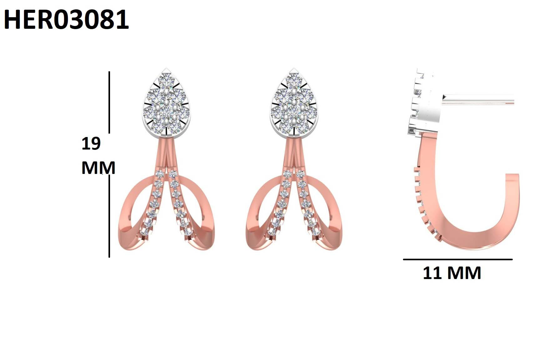 Grace Flow Diamond 925 Silver Earrings