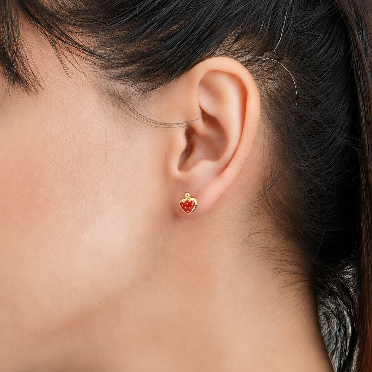 Strawberry 925 Silver Studs Earrings