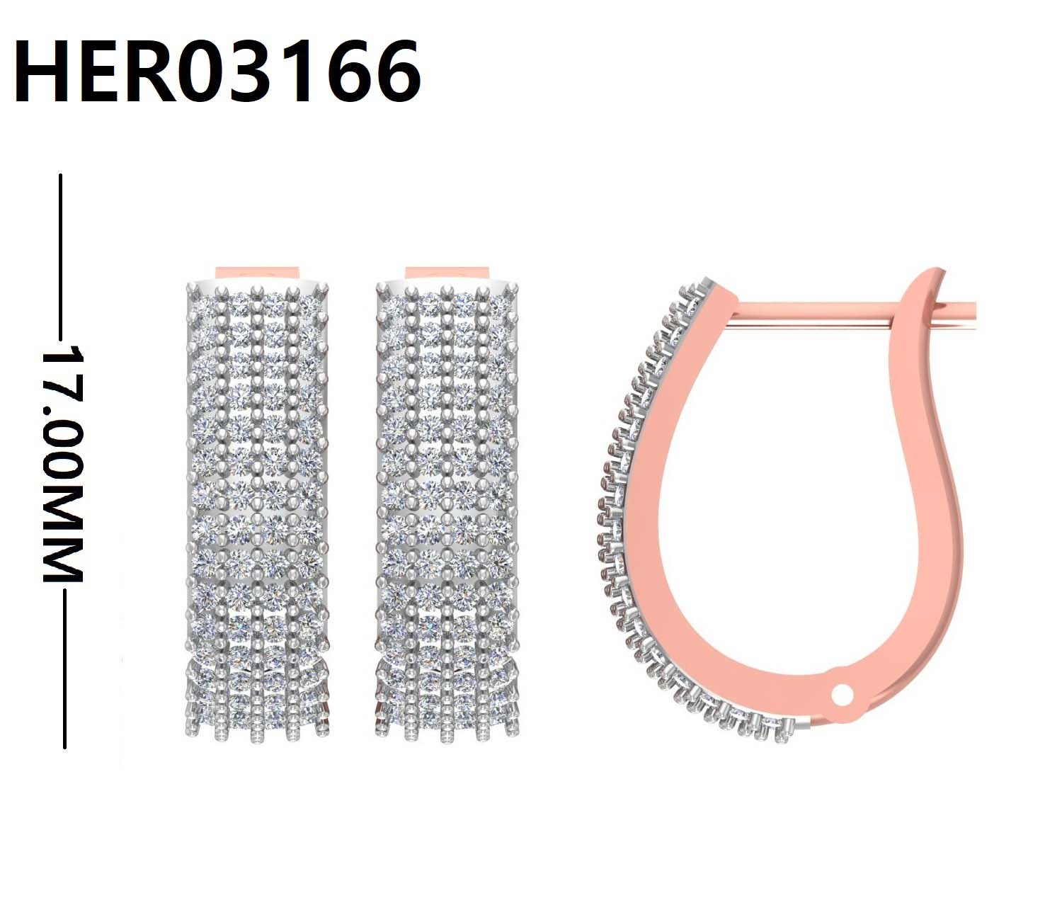 Diamond Tassel 925 Silver Hoops Earrings