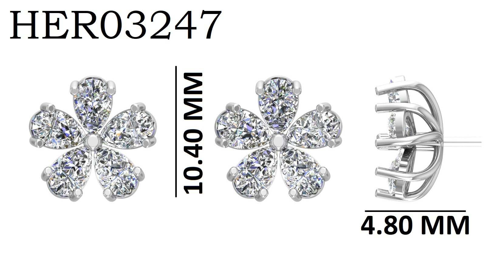 Petal Bloom Diamond 925 Silver Earrings