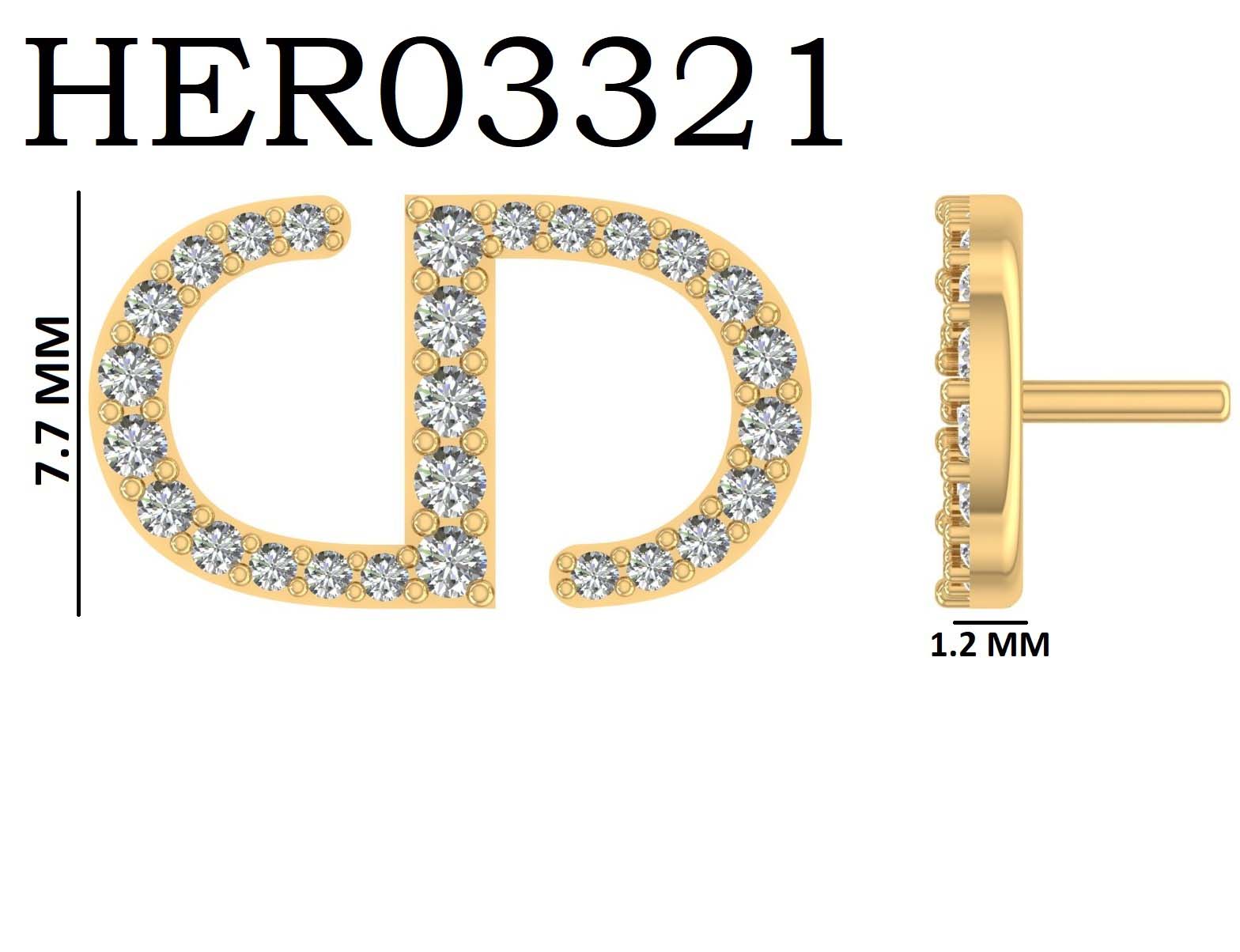 Signature CD Diamong 925 Silver Studs