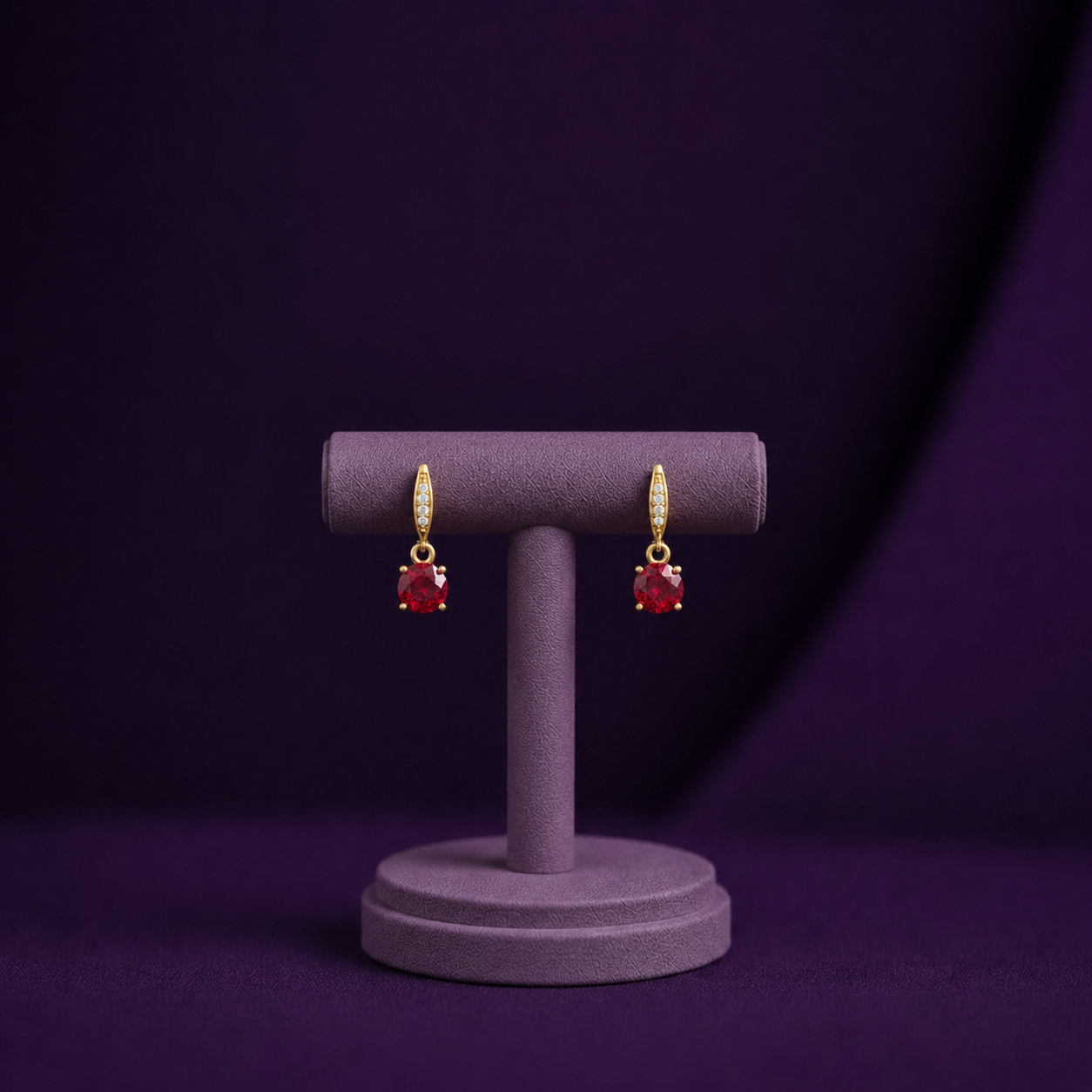 Bold Stone Diamond 925 Silver Drop Earrings