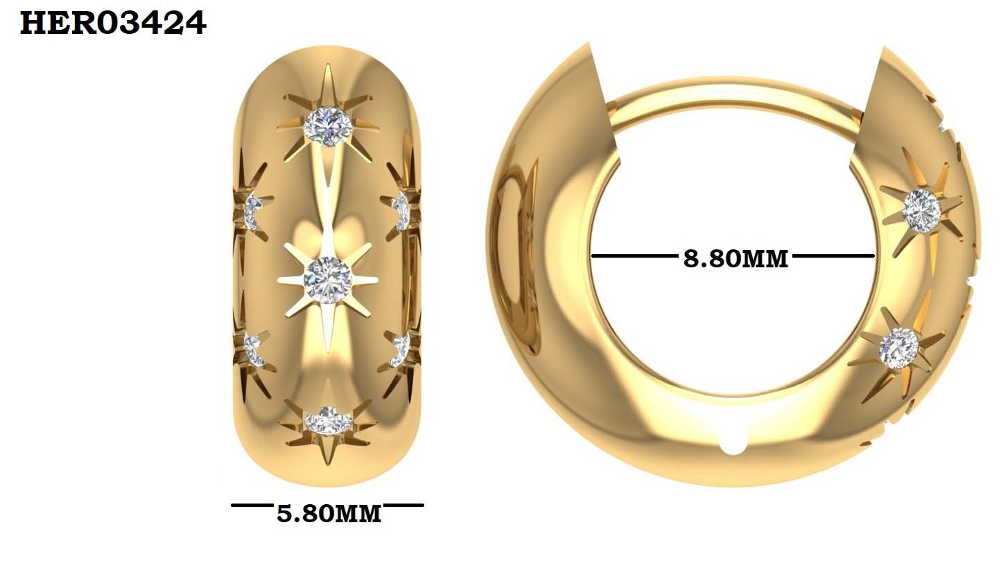 Starburst Diamond 925 Silver Kadi