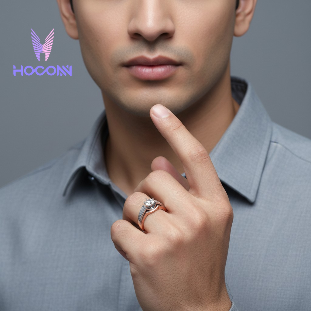 Two-Tone Solitaire Ring | 925 Silver