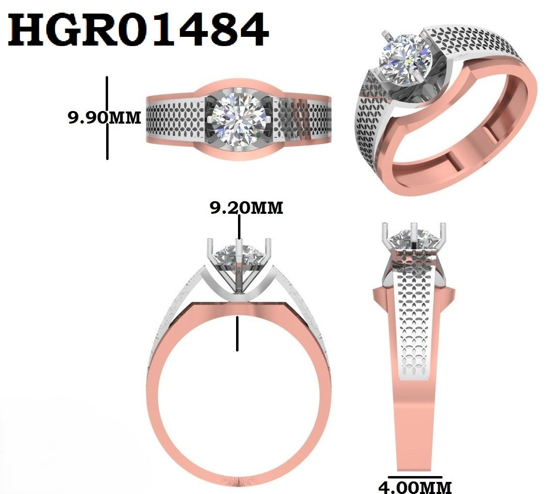 Two-Tone Solitaire Ring | 925 Silver