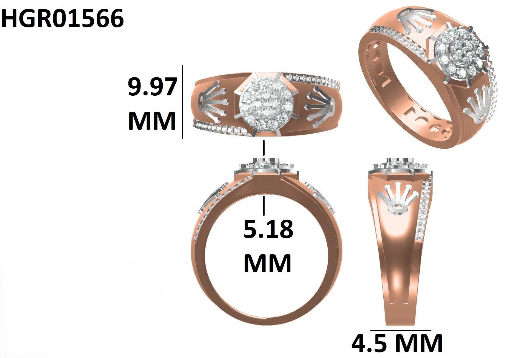 Grand Signet Ring | 925 Silver |Gold Plated