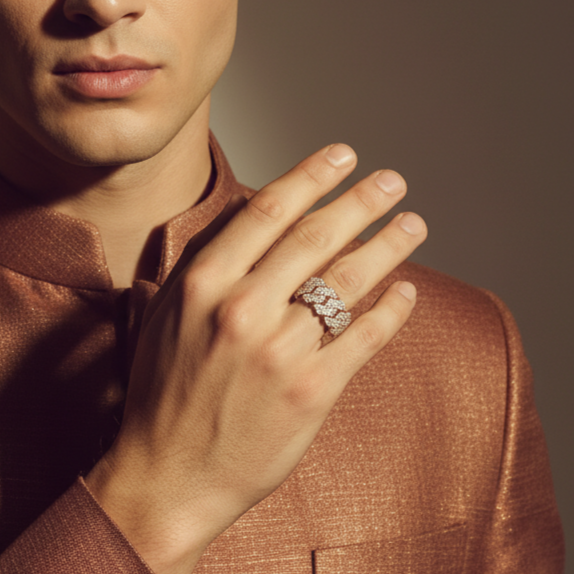 Rose Gold Plated 925 Silver  Luxe Interlock