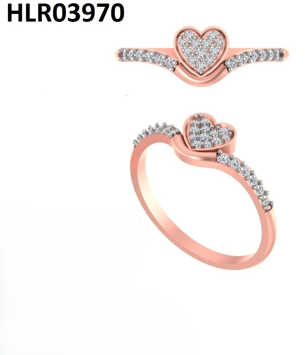 Sweetheart Diamond Promise Silver Ring