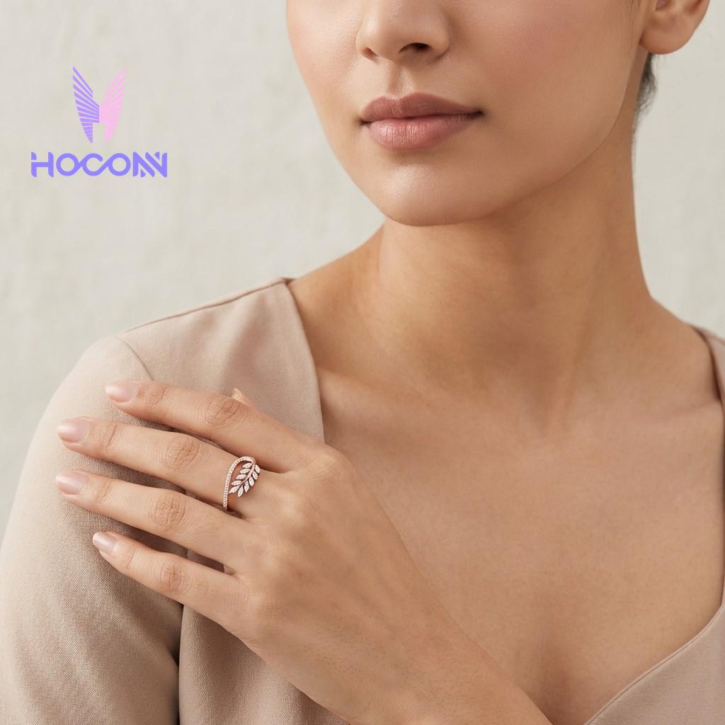 Diamond Vine Halo Ring | 925 Silver