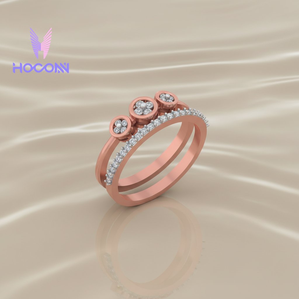 Rose Trinity Ring | 925 Sterling Silver