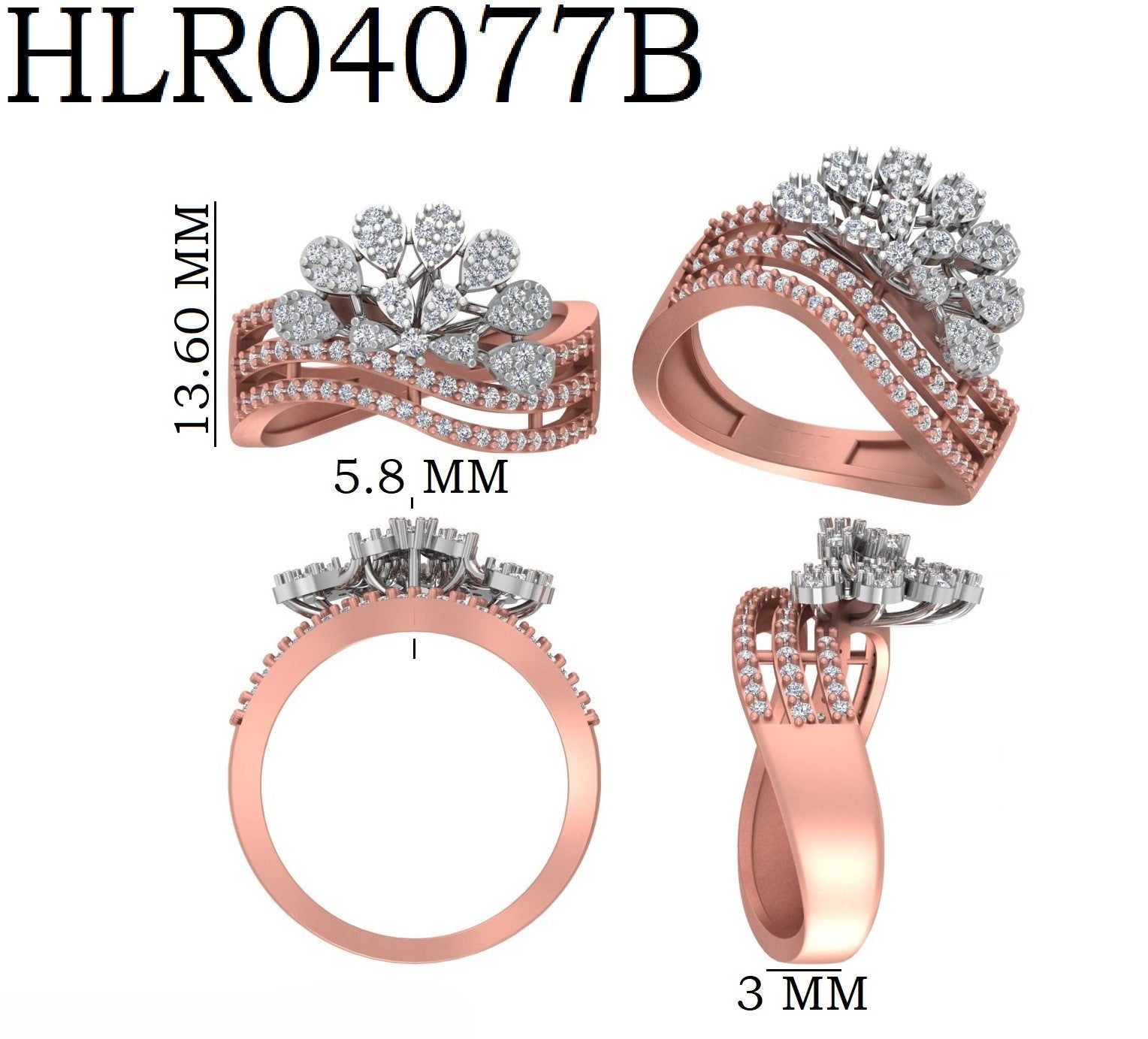 Diamond Tiara Glow |925 Silver Ring
